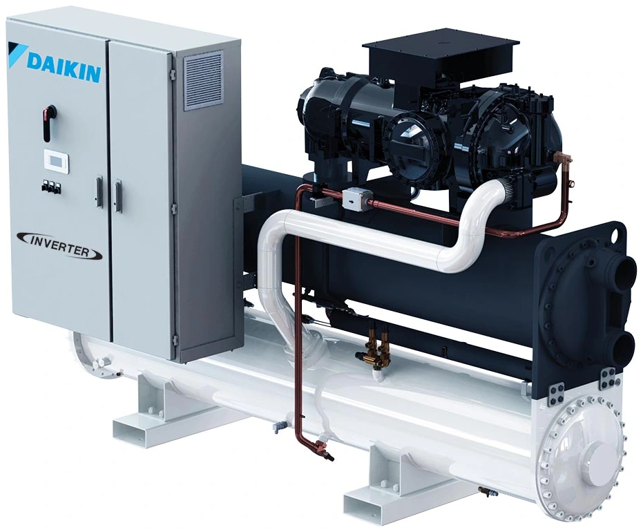 Daikin EWWH-VZ water-source heat pump with a screw compressor