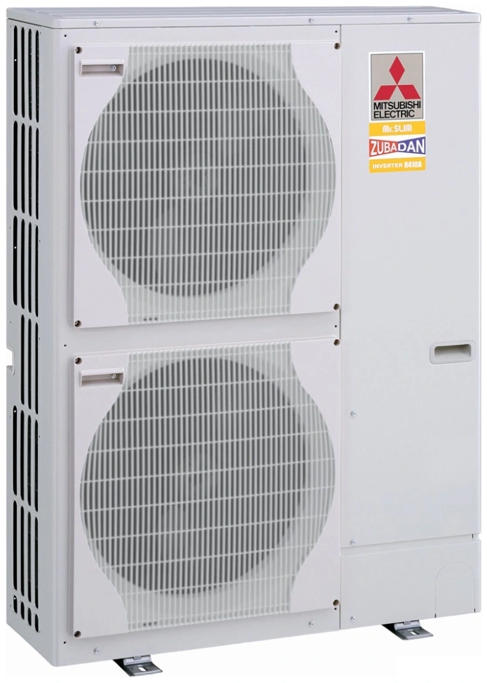 Mitsubishi Electric ZUBADAN outdoor unit for hydronic heating with an Ecodan hydrobox