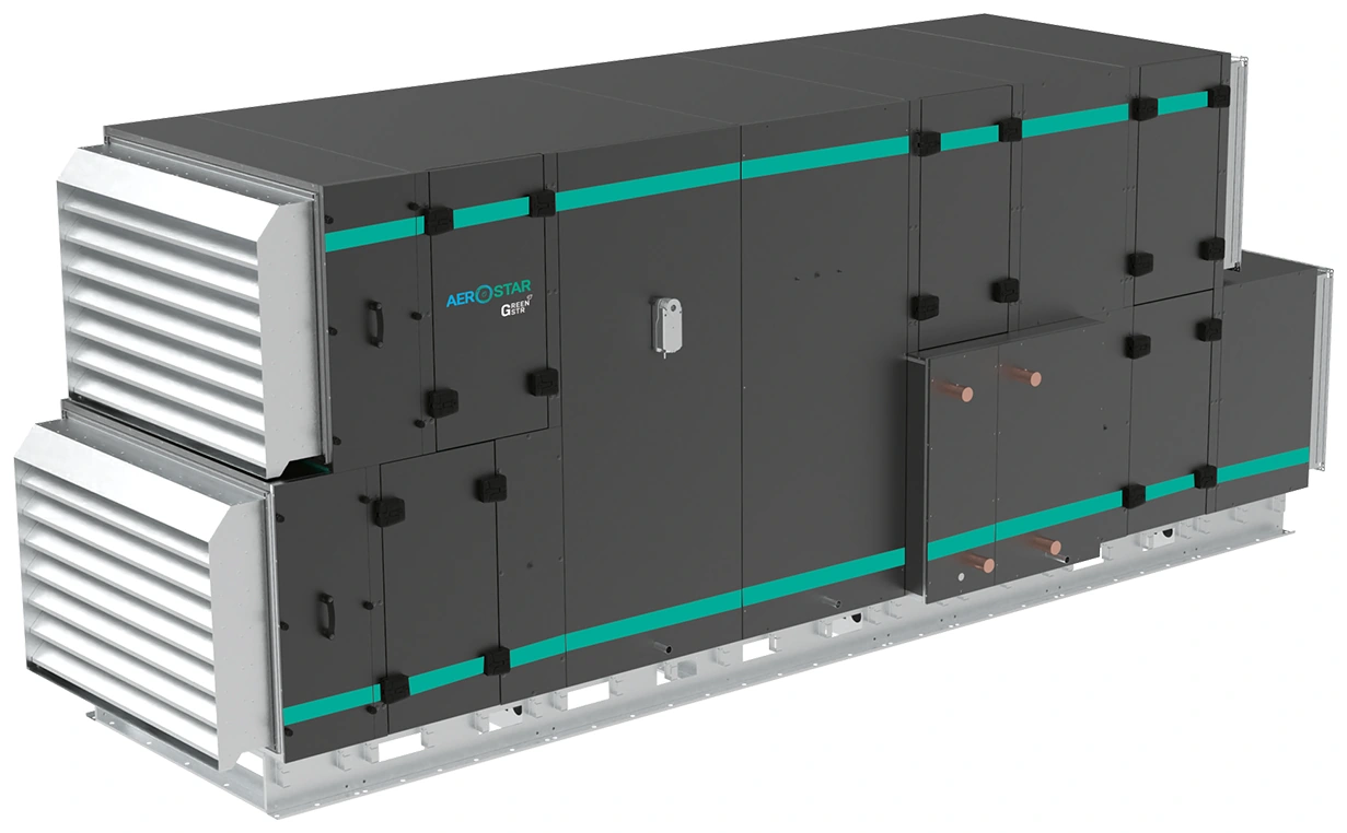AeroStar GreenStar supply and extract air handling unit with rotary heat recovery